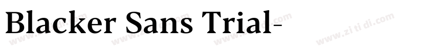 Blacker Sans Trial字体转换